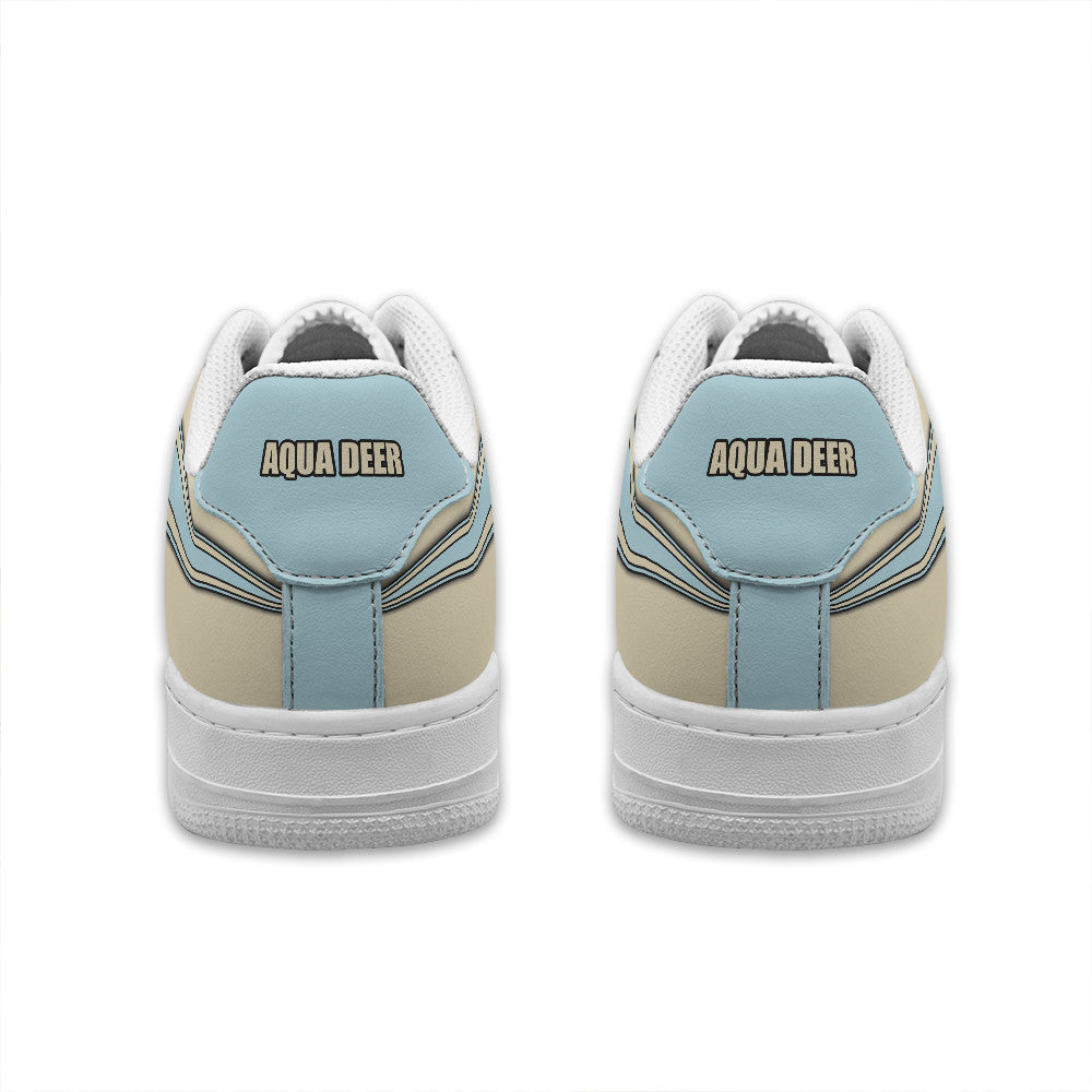 Baskets Anime Aqua Deer Personalized en Cuir Chaussures Basses Unisexes Anime Manga