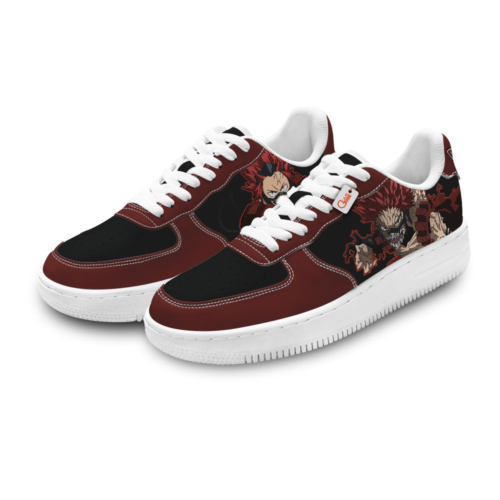 Baskets Anime Eijiro Kirishima Red Riot Personalized en Cuir Chaussures Basses Unisexes Anime Manga