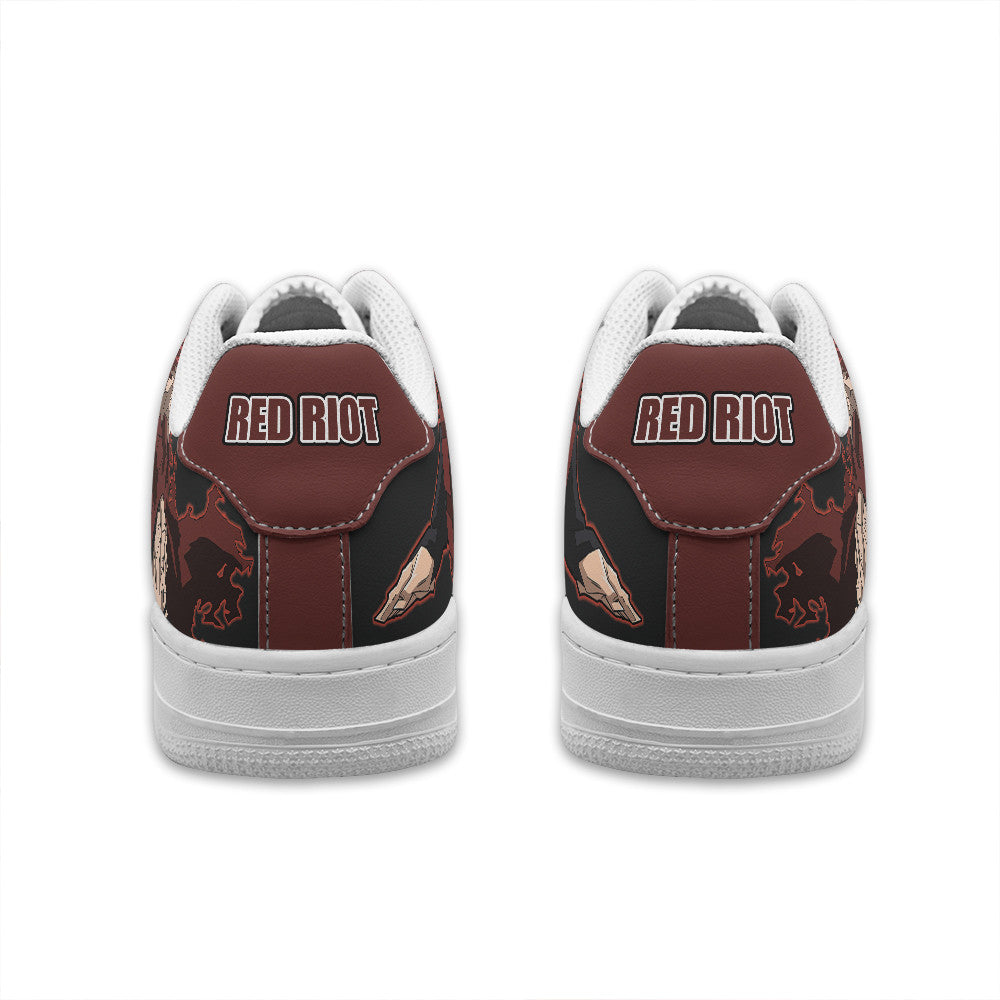 Baskets Anime Eijiro Kirishima Red Riot Personalized en Cuir Chaussures Basses Unisexes Anime Manga