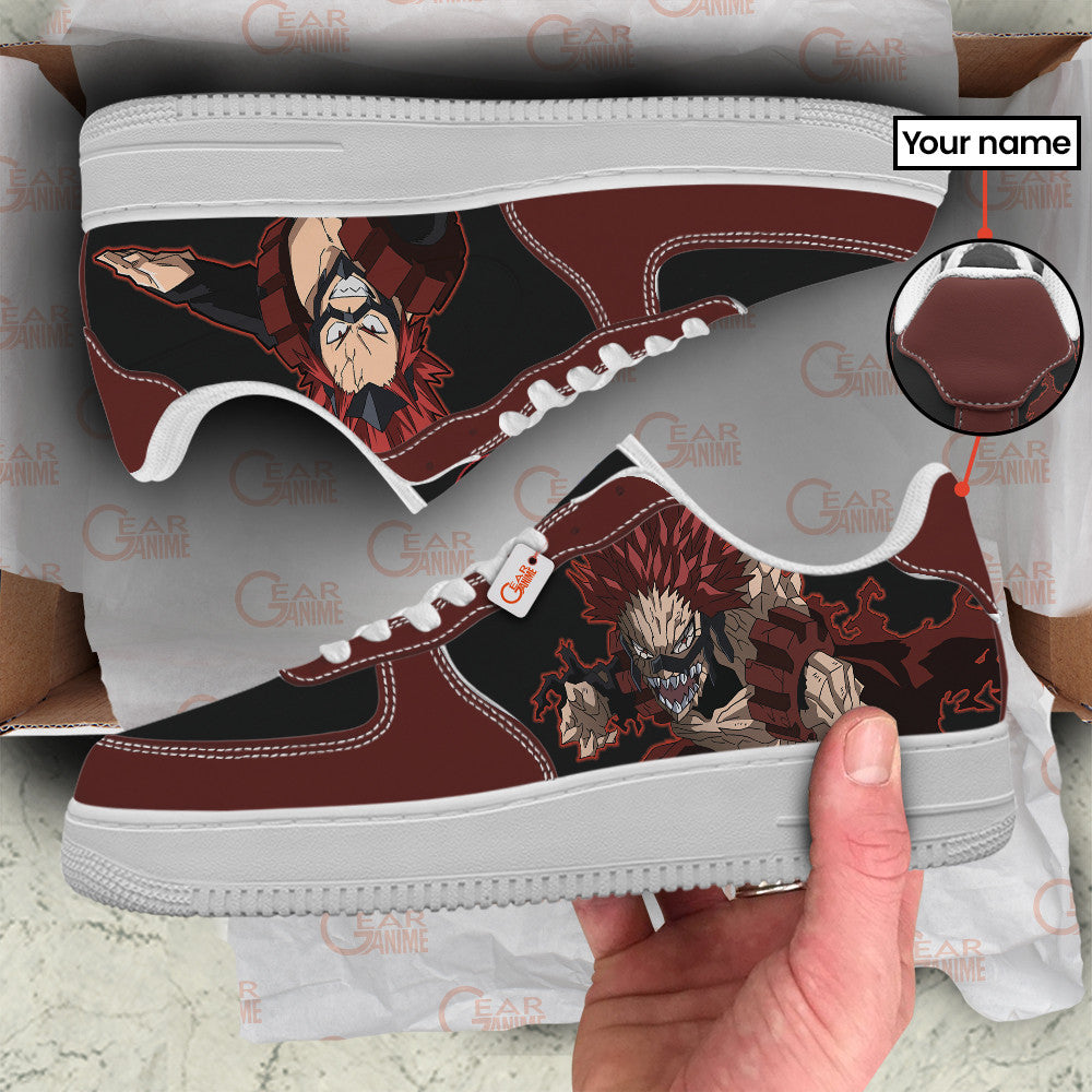 Baskets Anime Eijiro Kirishima Red Riot Personalized en Cuir Chaussures Basses Unisexes Anime Manga