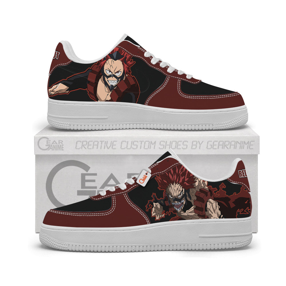 Baskets Anime Eijiro Kirishima Red Riot Personalized en Cuir Chaussures Basses Unisexes Anime Manga