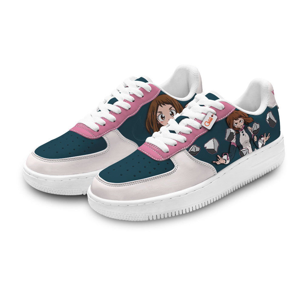Baskets Anime Ochako Uraraka Uravity Personalized en Cuir Chaussures Basses Unisexes Anime Manga