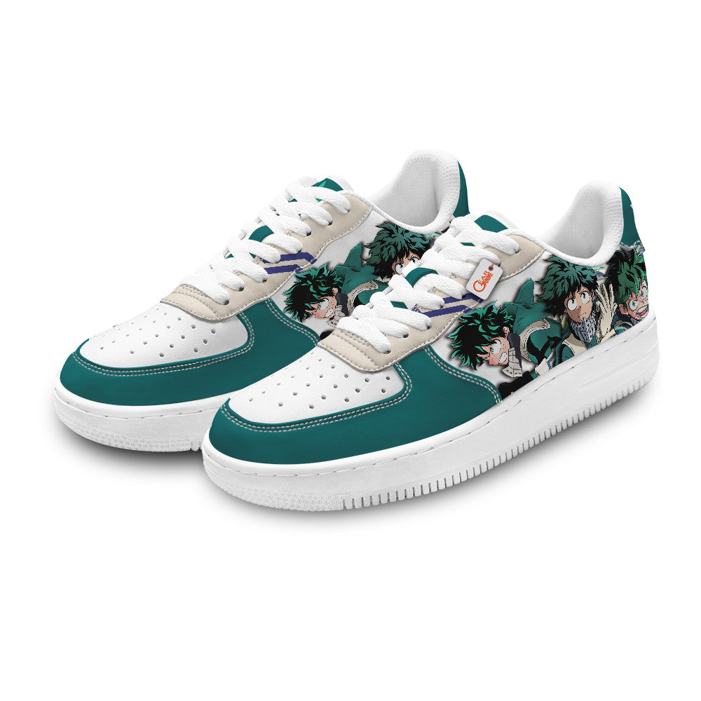 Baskets Anime Izuku Midoriya Deku Personalized en Cuir Chaussures Basses Unisexes Anime Manga