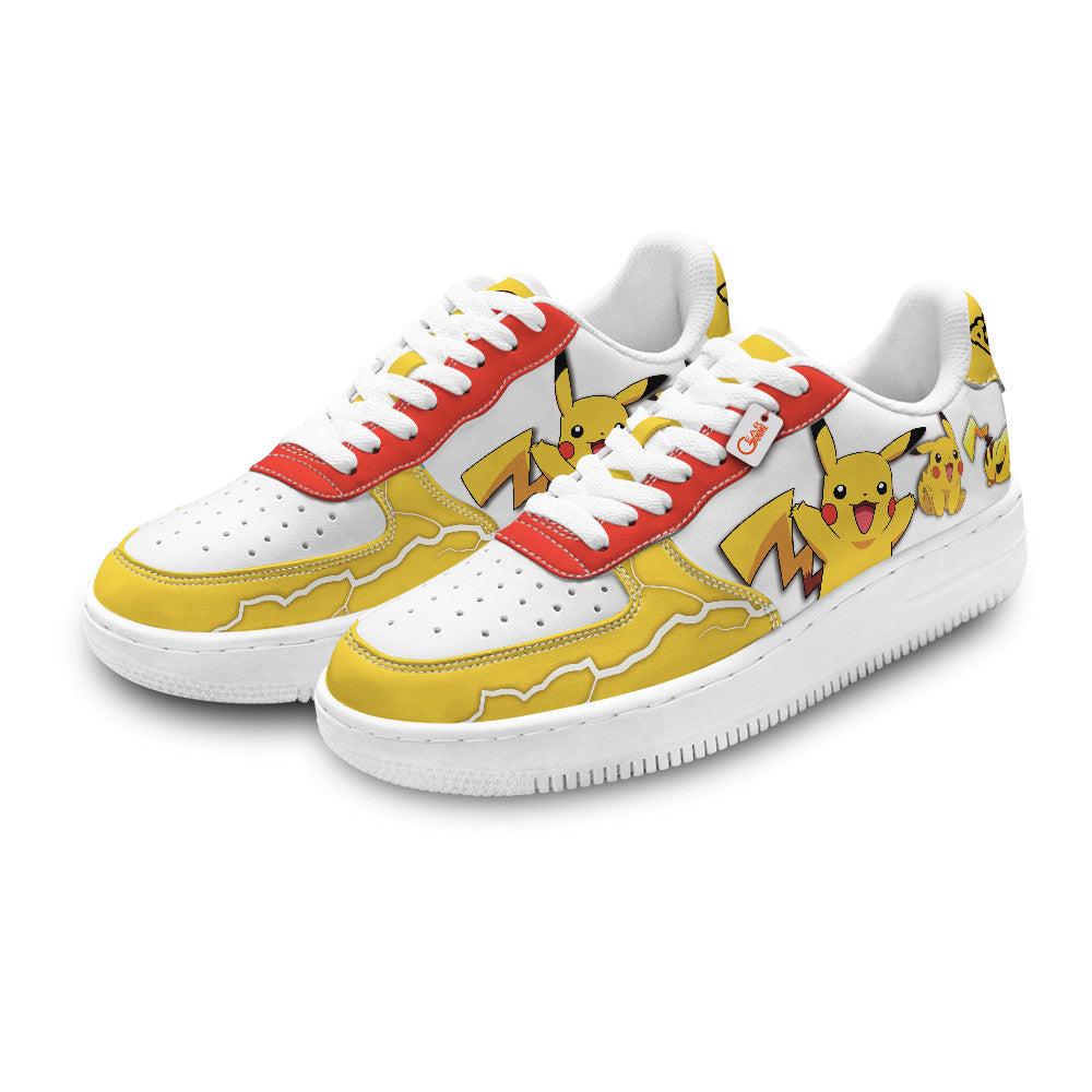 Baskets Anime Pikachu Personalized en Cuir Chaussures Basses Unisexes Anime Manga