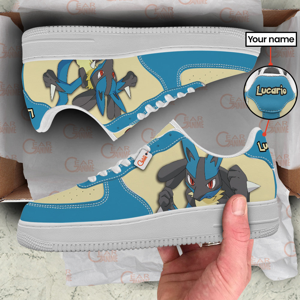 Baskets Anime Lucario Personalized en Cuir Chaussures Basses Unisexes Anime Manga