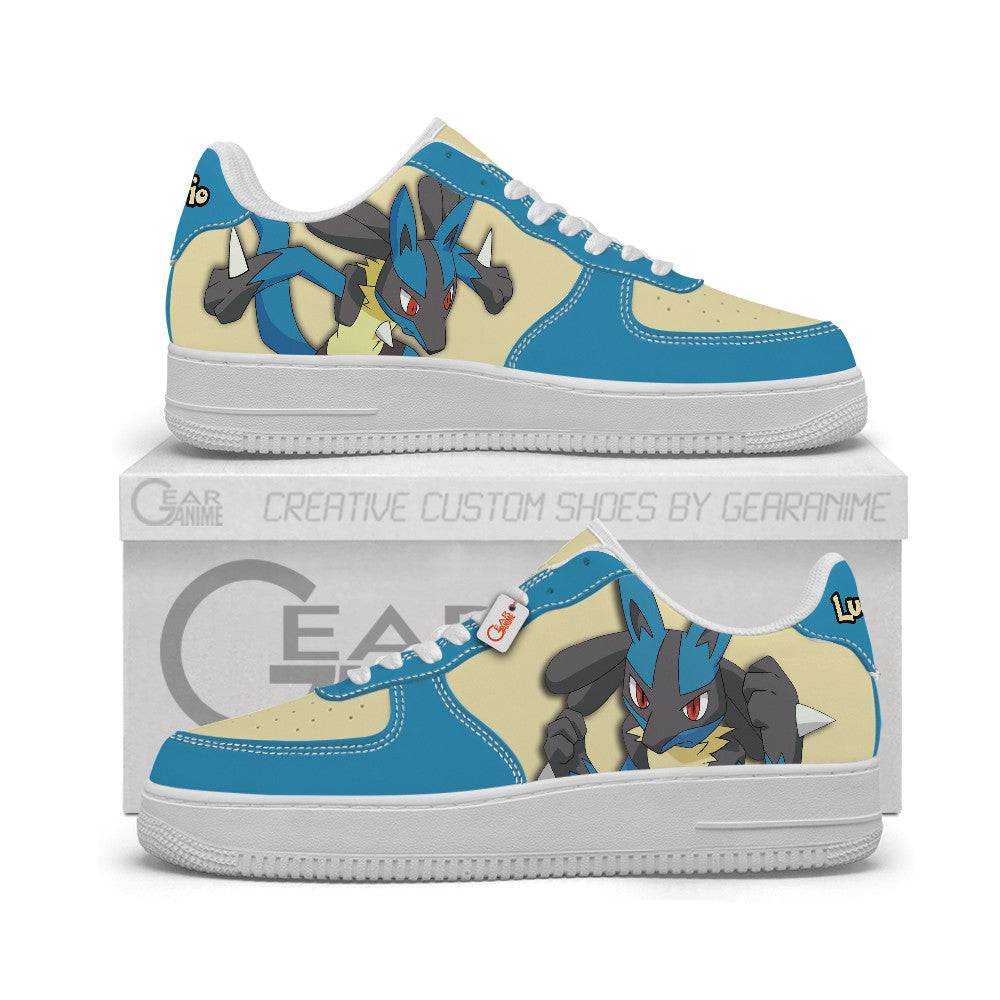 Baskets Anime Lucario Personalized en Cuir Chaussures Basses Unisexes Anime Manga