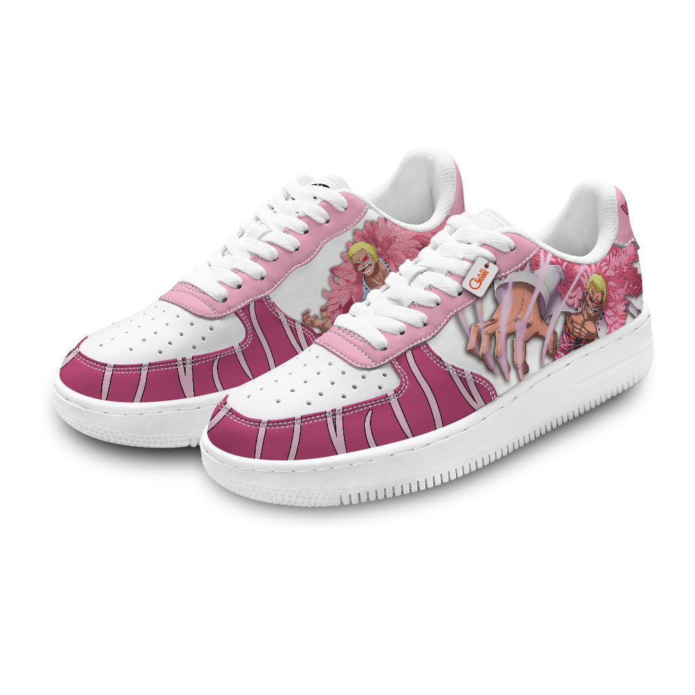 Baskets Anime Donquixote Doflamingo Personalized en Cuir Chaussures Basses Unisexes Anime Manga