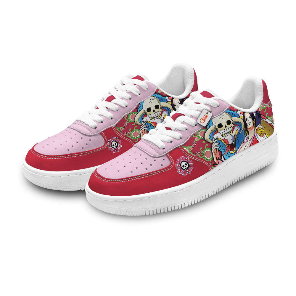 Baskets Anime Boa Hancock Personalized en Cuir Chaussures Basses Unisexes Anime Manga