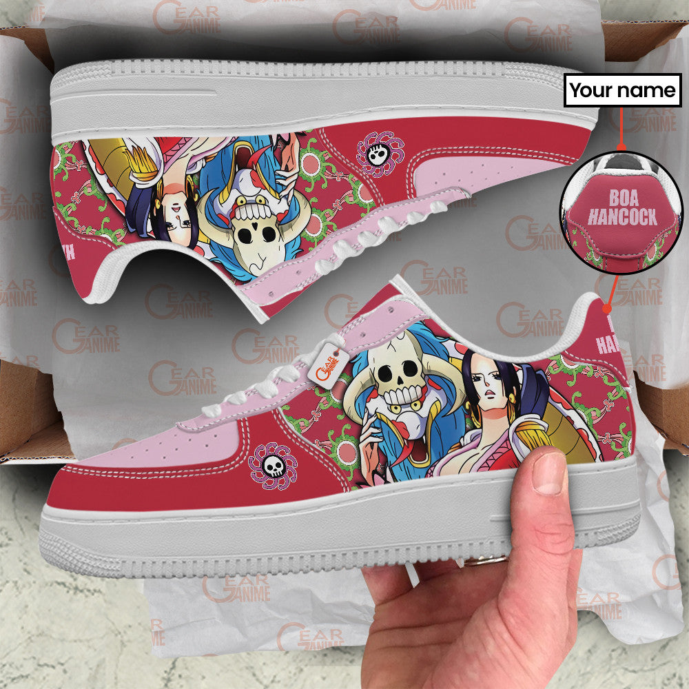 Baskets Anime Boa Hancock Personalized en Cuir Chaussures Basses Unisexes Anime Manga