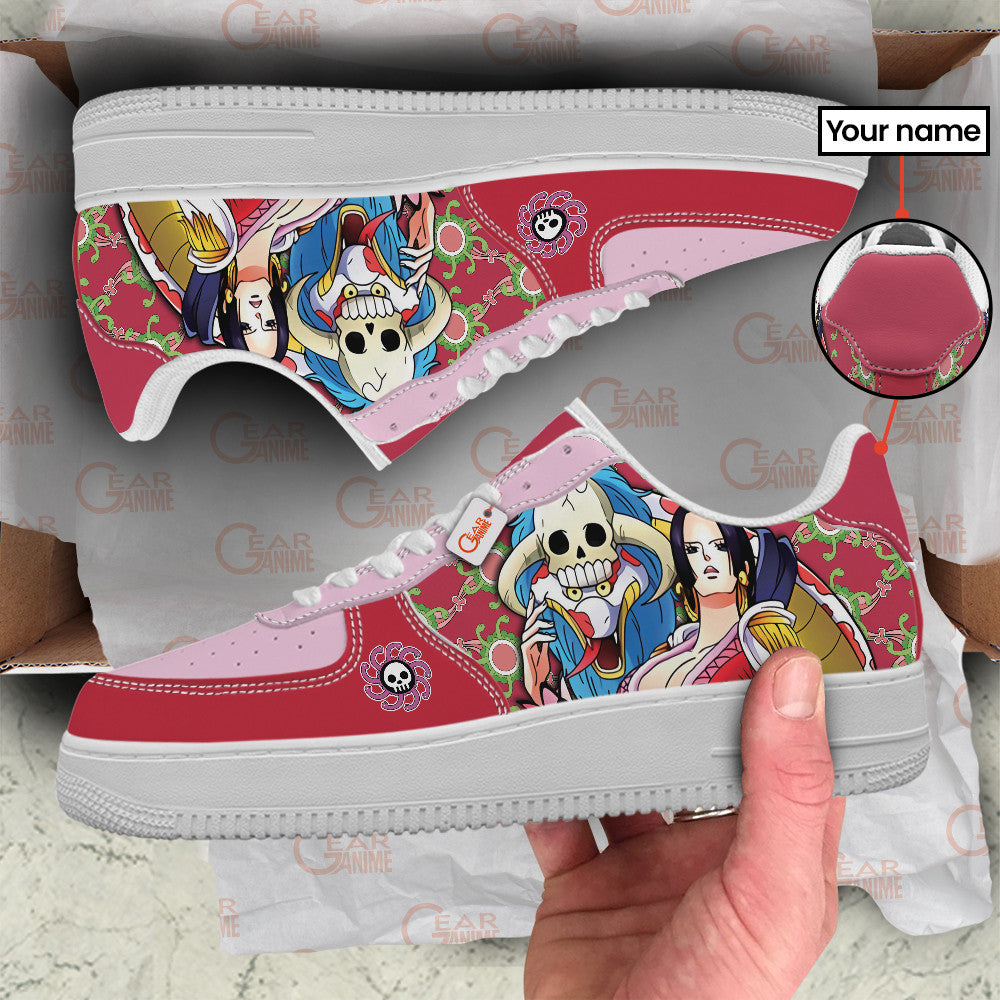 Baskets Anime Boa Hancock Personalized en Cuir Chaussures Basses Unisexes Anime Manga