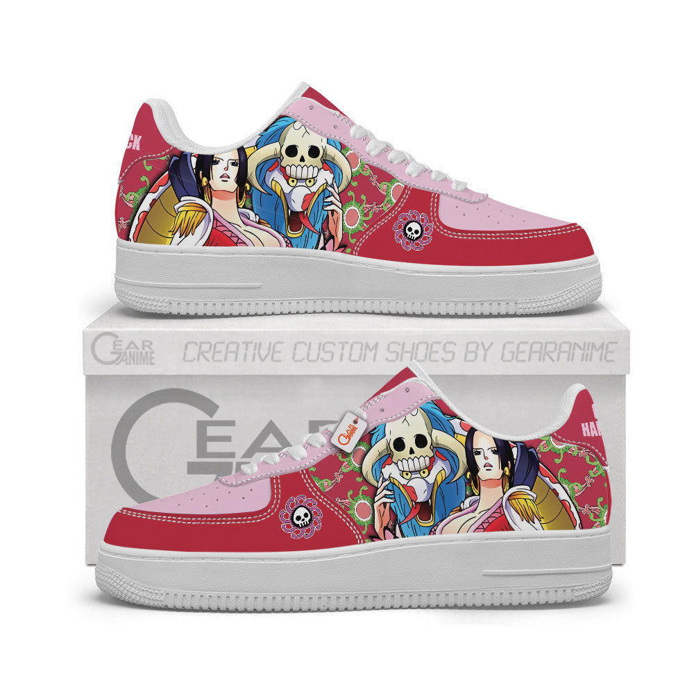 Baskets Anime Boa Hancock Personalized en Cuir Chaussures Basses Unisexes Anime Manga