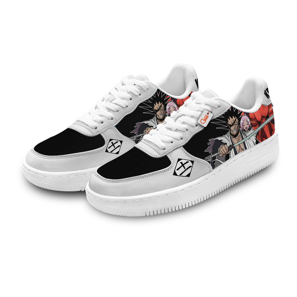Baskets Anime Kenpachi Zaraki Personalized en Cuir Chaussures Basses Unisexes Anime Manga