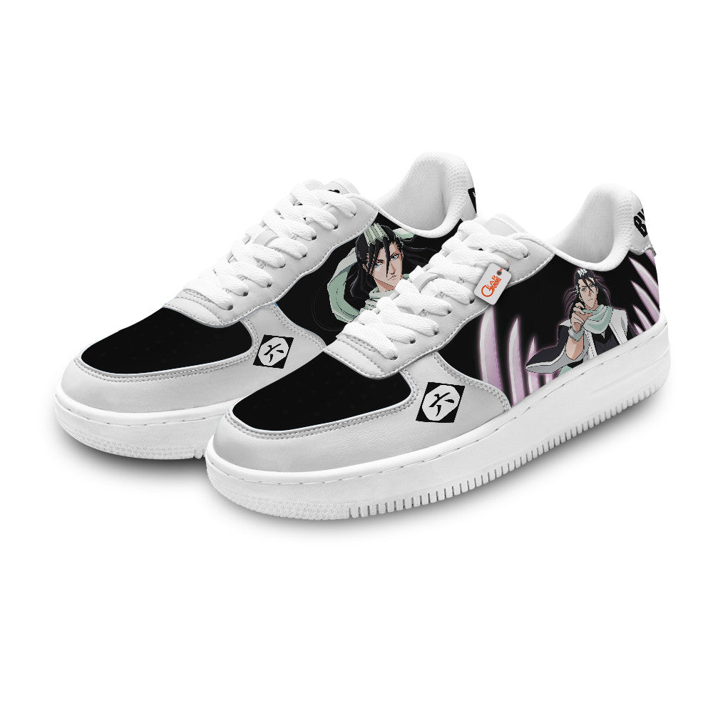 Baskets Anime Byakuya Kuchiki Personalized en Cuir Chaussures Basses Unisexes Anime Manga