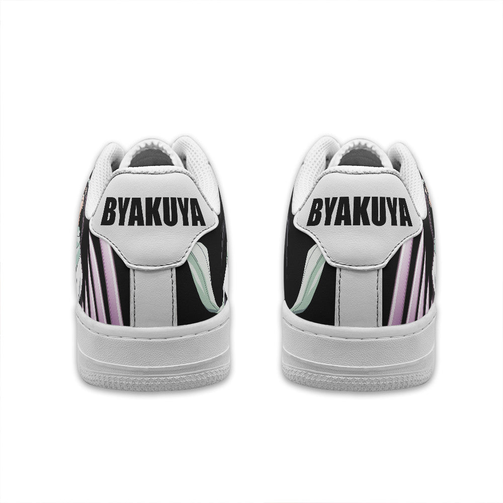 Baskets Anime Byakuya Kuchiki Personalized en Cuir Chaussures Basses Unisexes Anime Manga