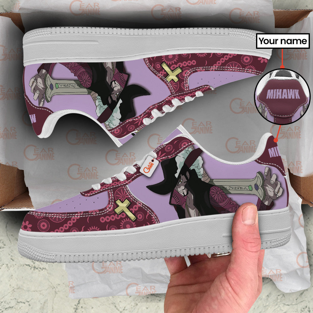 Baskets Anime Dracule Mihawk Personalized en Cuir Chaussures Basses Unisexes Anime Manga