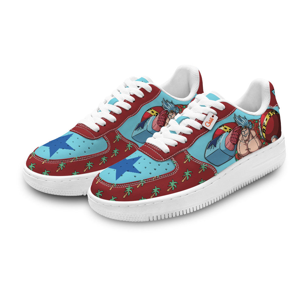Baskets Anime Franky Personalized en Cuir Chaussures Basses Unisexes Anime Manga