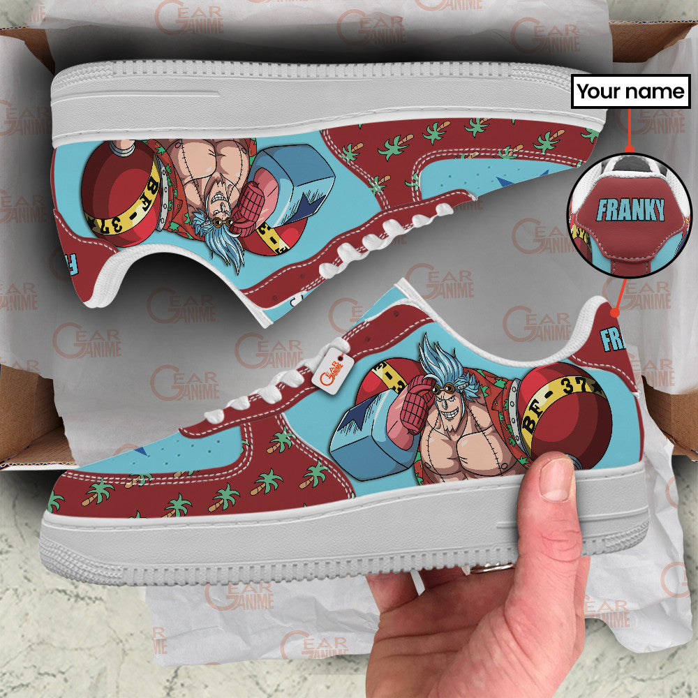 Baskets Anime Franky Personalized en Cuir Chaussures Basses Unisexes Anime Manga