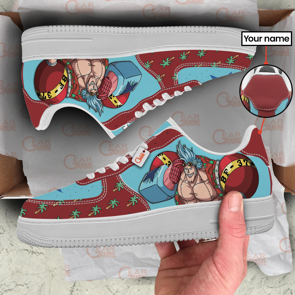 Baskets Anime Franky Personalized en Cuir Chaussures Basses Unisexes Anime Manga