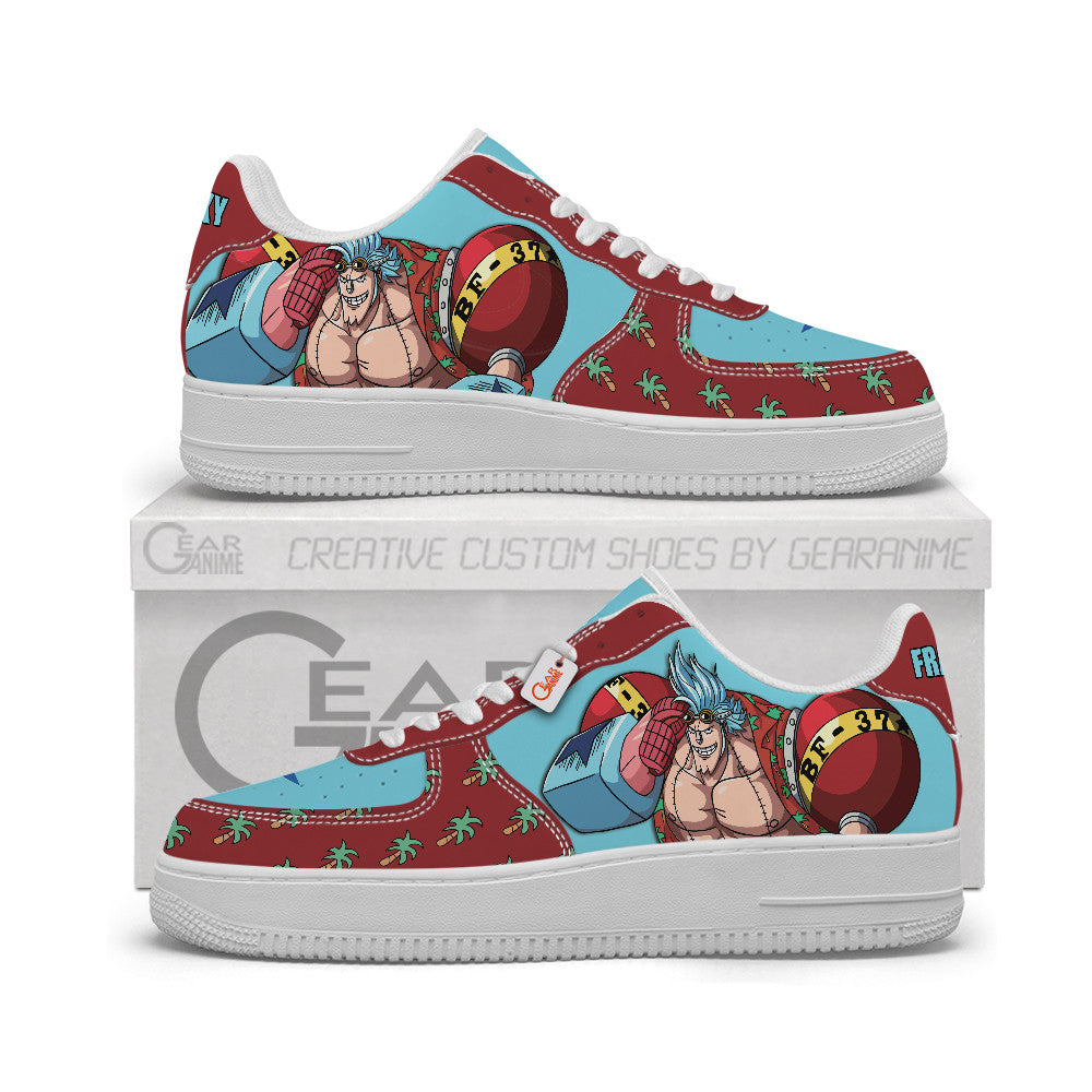 Baskets Anime Franky Personalized en Cuir Chaussures Basses Unisexes Anime Manga