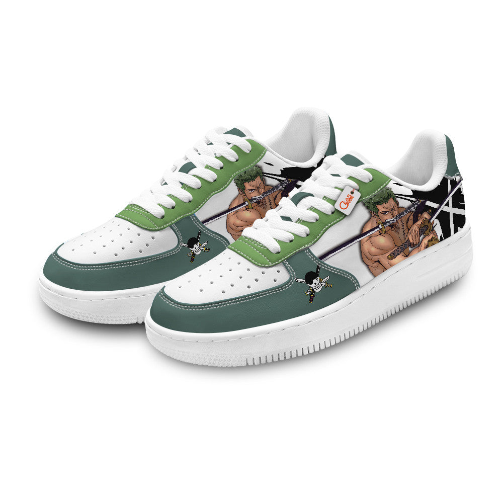 Baskets Anime Roronoa Zoro Personalized en Cuir Chaussures Basses Unisexes One Piece