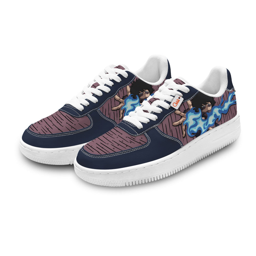Baskets Anime Dabi Blueflame Personalized en Cuir Chaussures Basses Unisexes Anime Manga