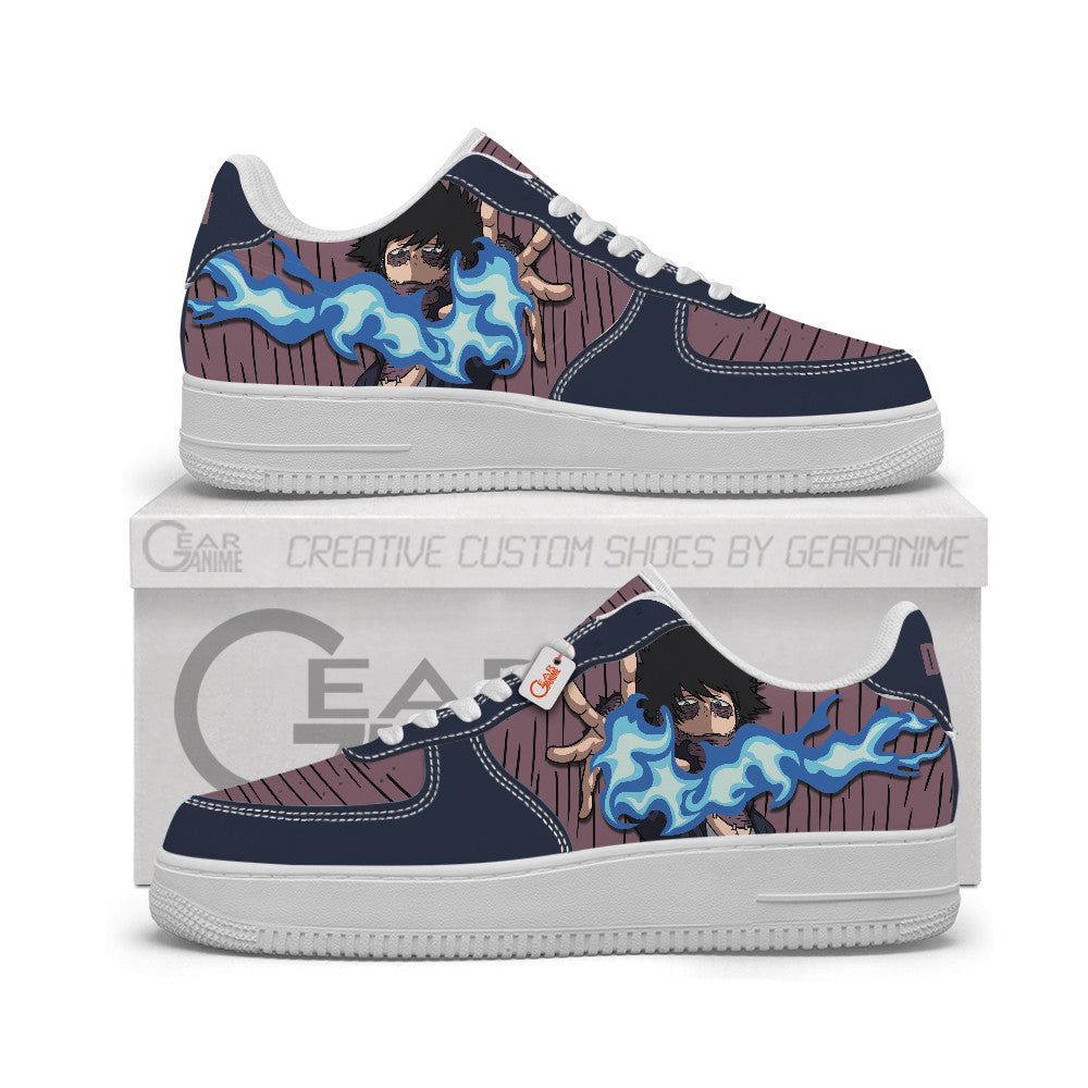 Baskets Anime Dabi Blueflame Personalized en Cuir Chaussures Basses Unisexes Anime Manga