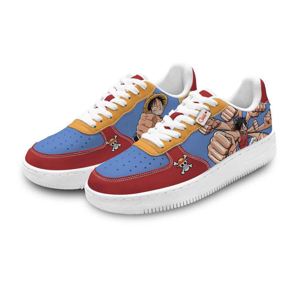 Baskets Anime Monkey D. Luffy Personalized en Cuir Chaussures Basses Unisexes One Piece