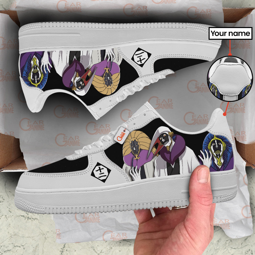 Baskets Anime Mayuri Kurotsuchi Personalized en Cuir Chaussures Basses Unisexes Anime Manga