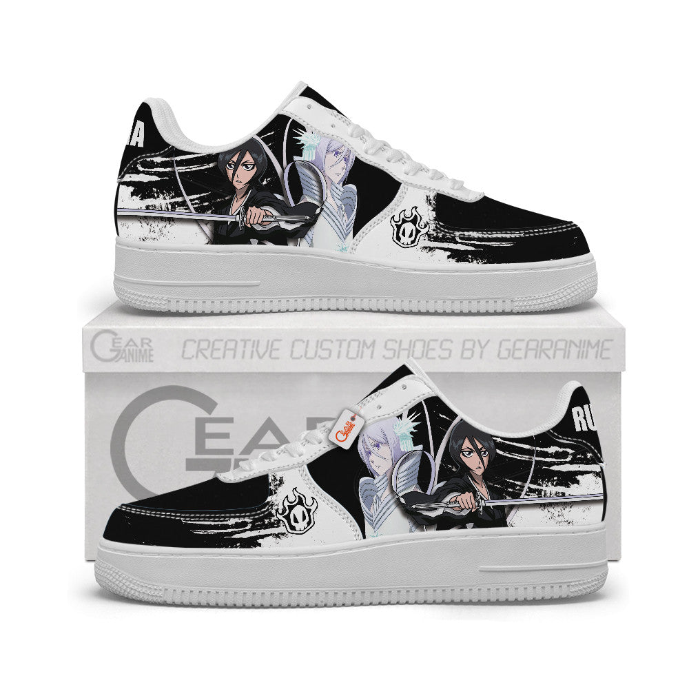 Baskets Anime Rukia Kuchiki Personalized en Cuir Chaussures Basses Unisexes Anime Manga