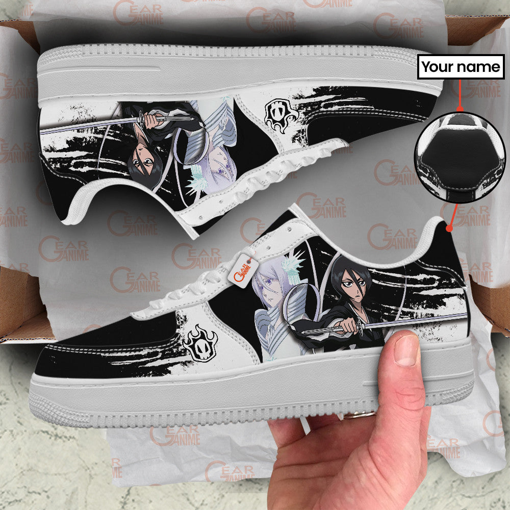 Baskets Anime Rukia Kuchiki Personalized en Cuir Chaussures Basses Unisexes Anime Manga