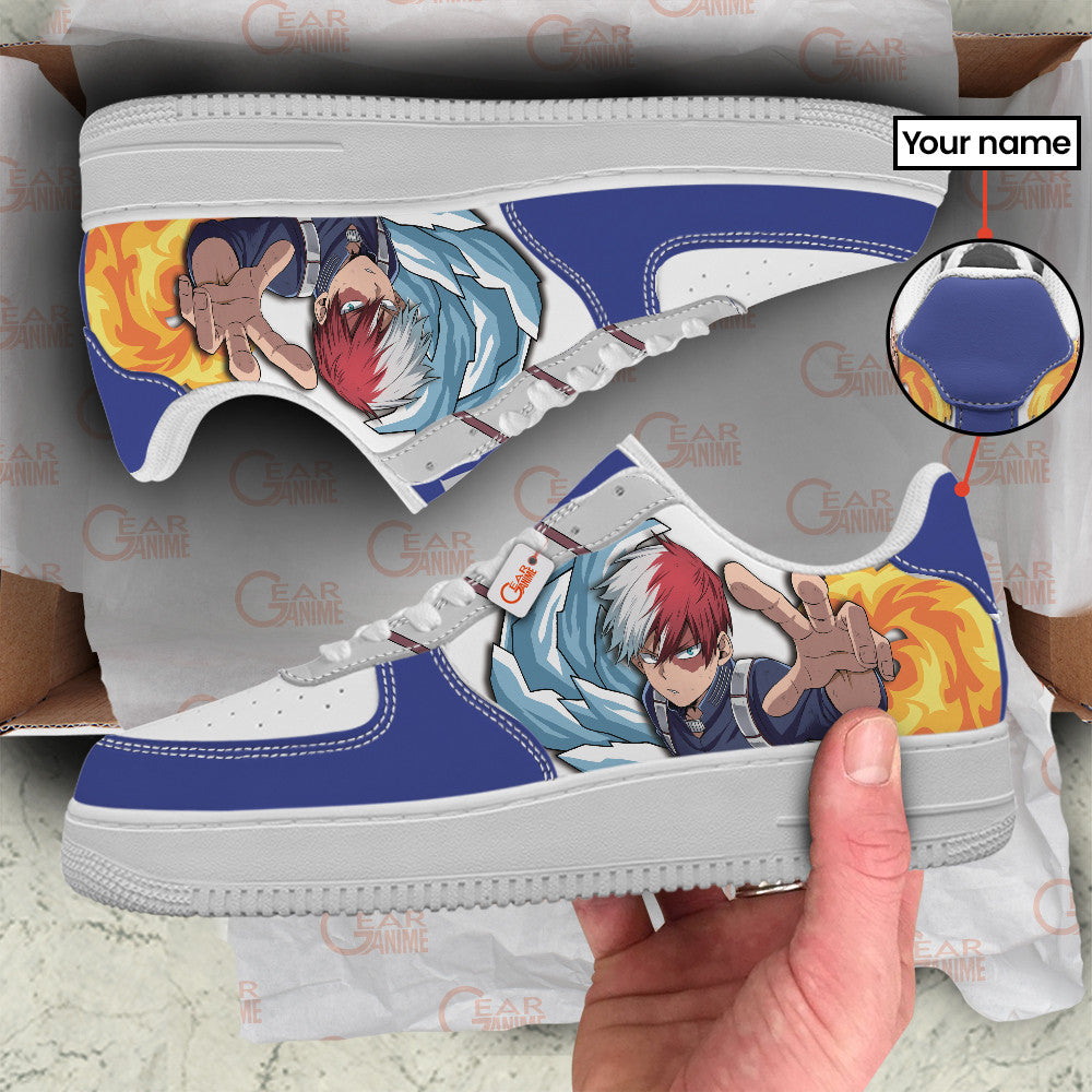 Baskets Anime Shoto Todoroki Personalized en Cuir Chaussures Basses Unisexes Anime Manga