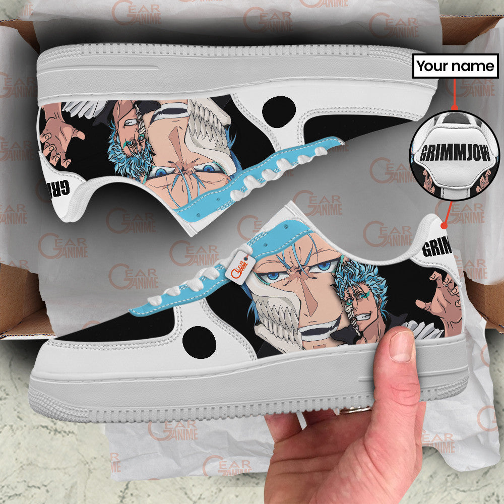 Baskets Anime Grimmjow Jaegerjaquez Personalized en Cuir Chaussures Basses Unisexes Anime Manga