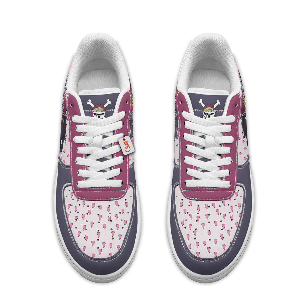 Baskets Anime Donquixote Rosinante Personalized en Cuir Chaussures Basses Unisexes Anime Manga