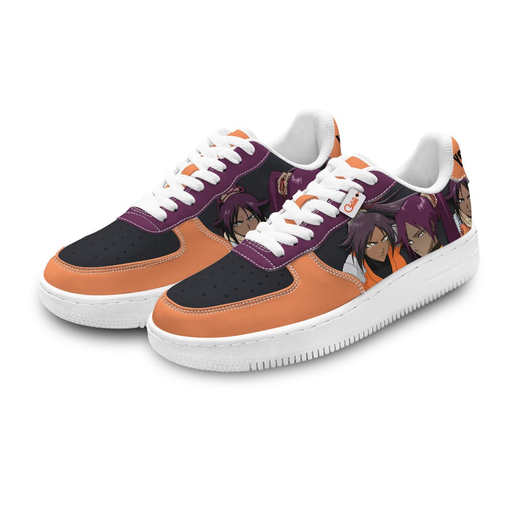 Baskets Anime Yoruichi Shihouin Personalized en Cuir Chaussures Basses Unisexes Anime Manga