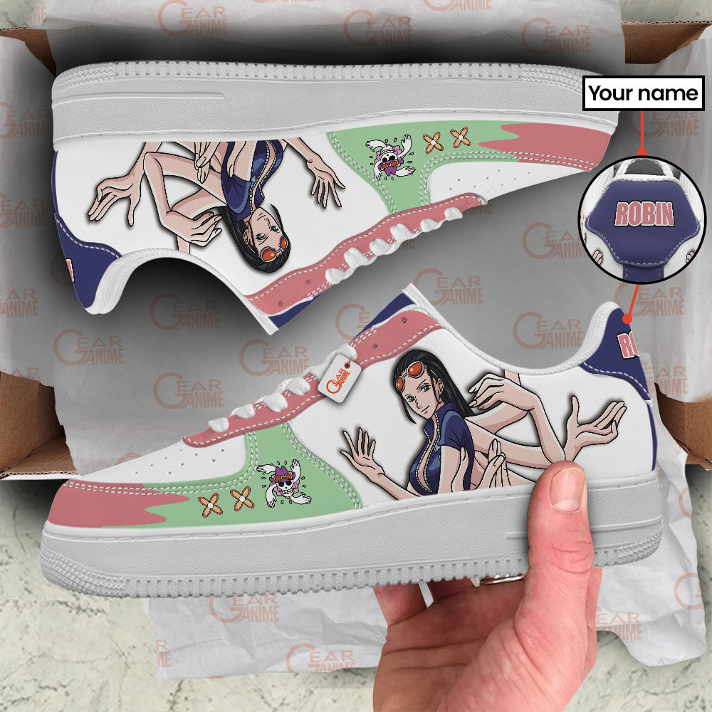 Baskets Anime Nico Robin Personalized en Cuir Chaussures Basses Unisexes Anime Manga