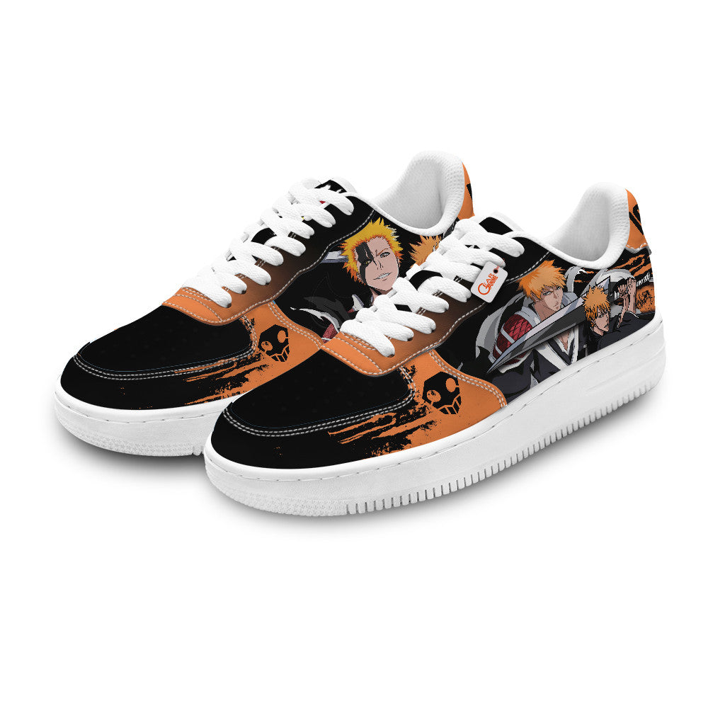 Baskets Anime Ichigo Kurosaki Personalized en Cuir Chaussures Basses Unisexes Anime Manga