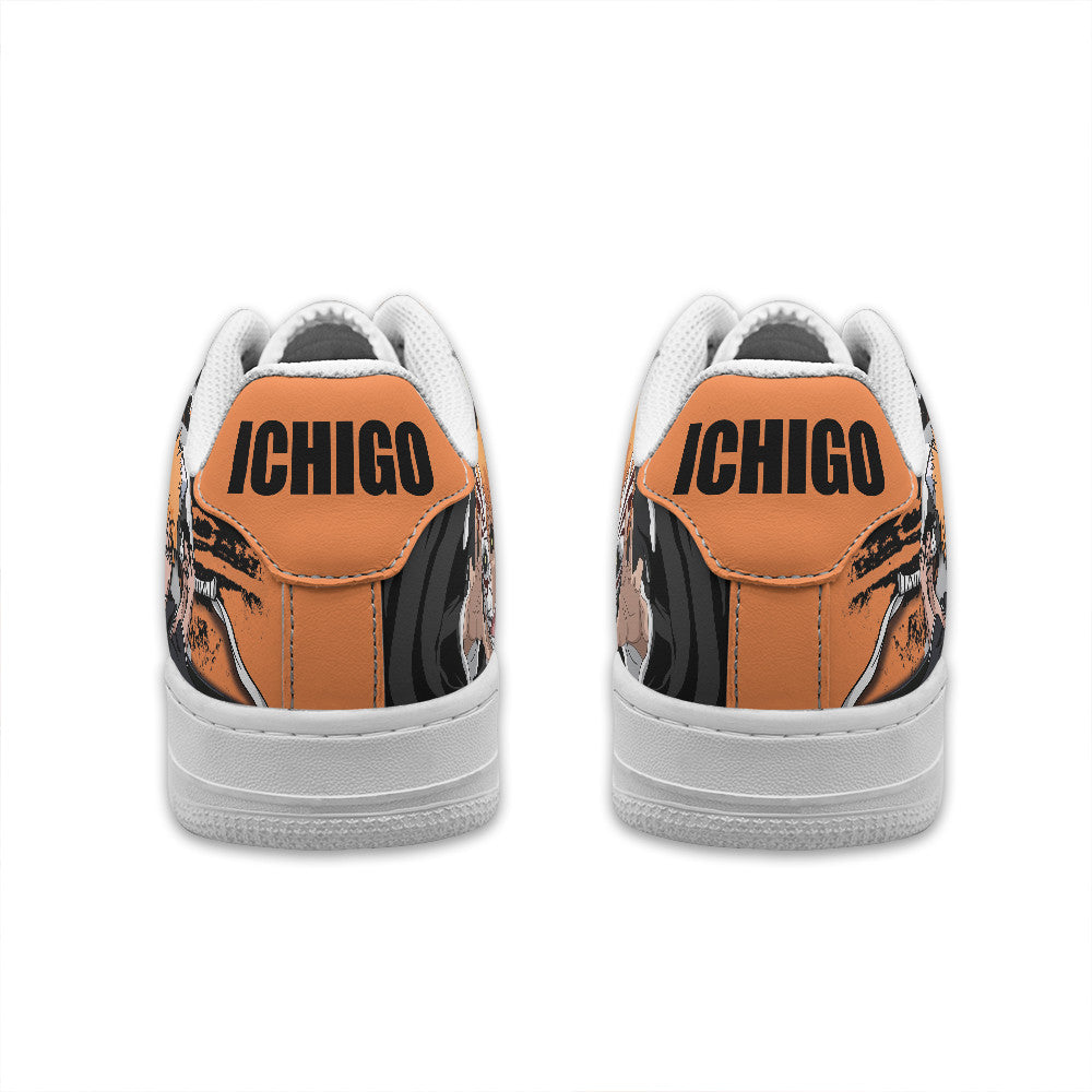 Baskets Anime Ichigo Kurosaki Personalized en Cuir Chaussures Basses Unisexes Anime Manga