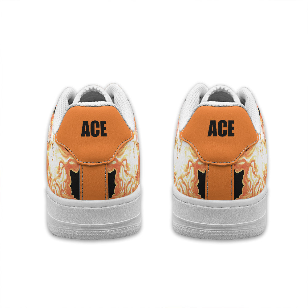 Baskets Anime Portgas D. Ace Personalized en Cuir Chaussures Basses Unisexes Anime Manga