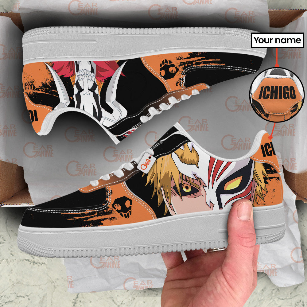 Baskets Anime Ichigo Kurosaki Hollow Personalized en Cuir Chaussures Basses Unisexes Anime Manga