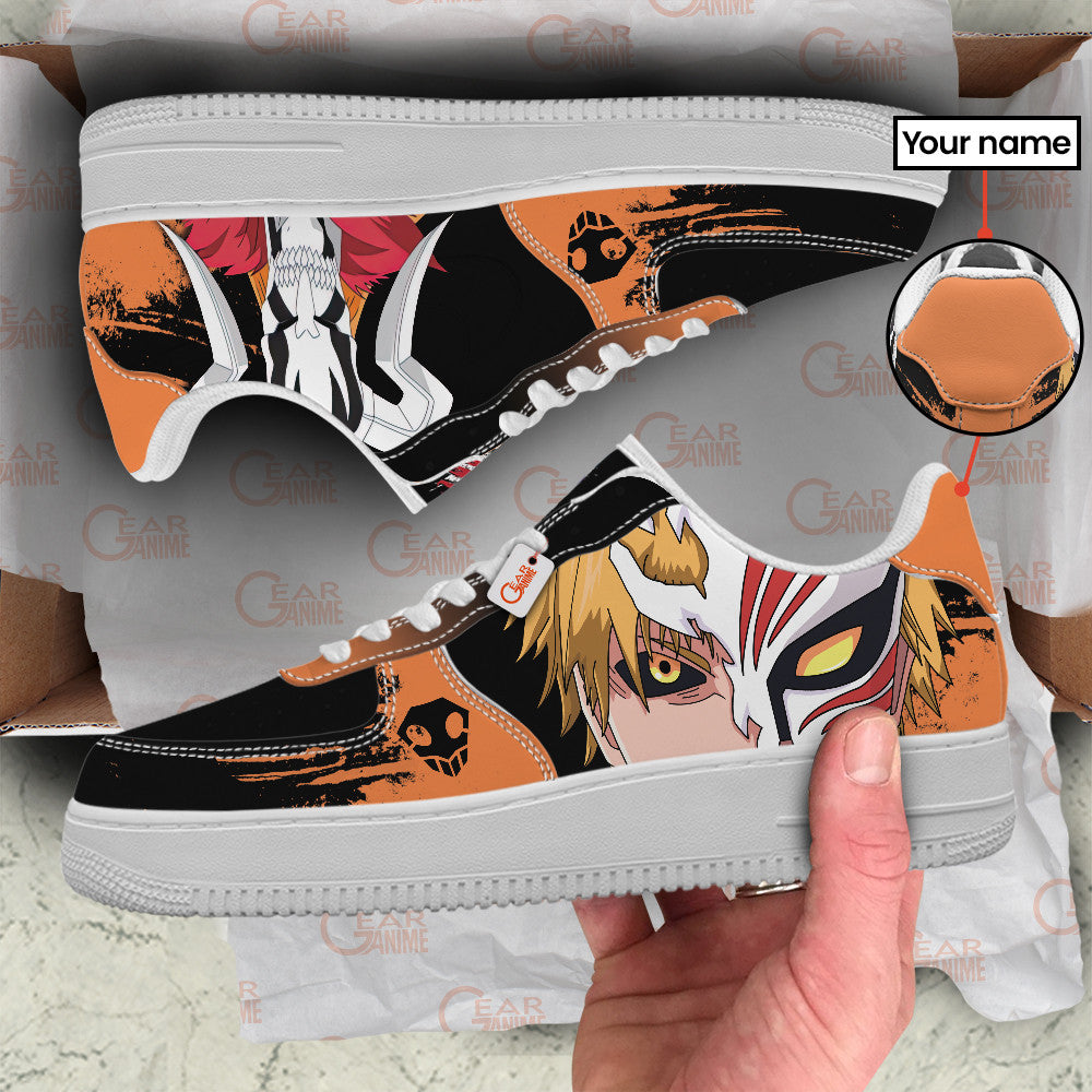 Baskets Anime Ichigo Kurosaki Hollow Personalized en Cuir Chaussures Basses Unisexes Anime Manga