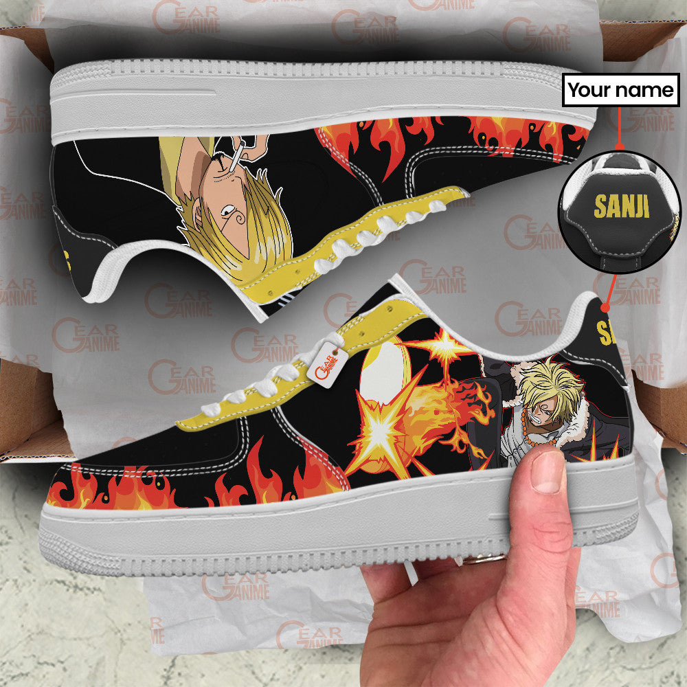 Baskets Anime Vinsmoke Sanji Personalized en Cuir Chaussures Basses Unisexes Anime Manga