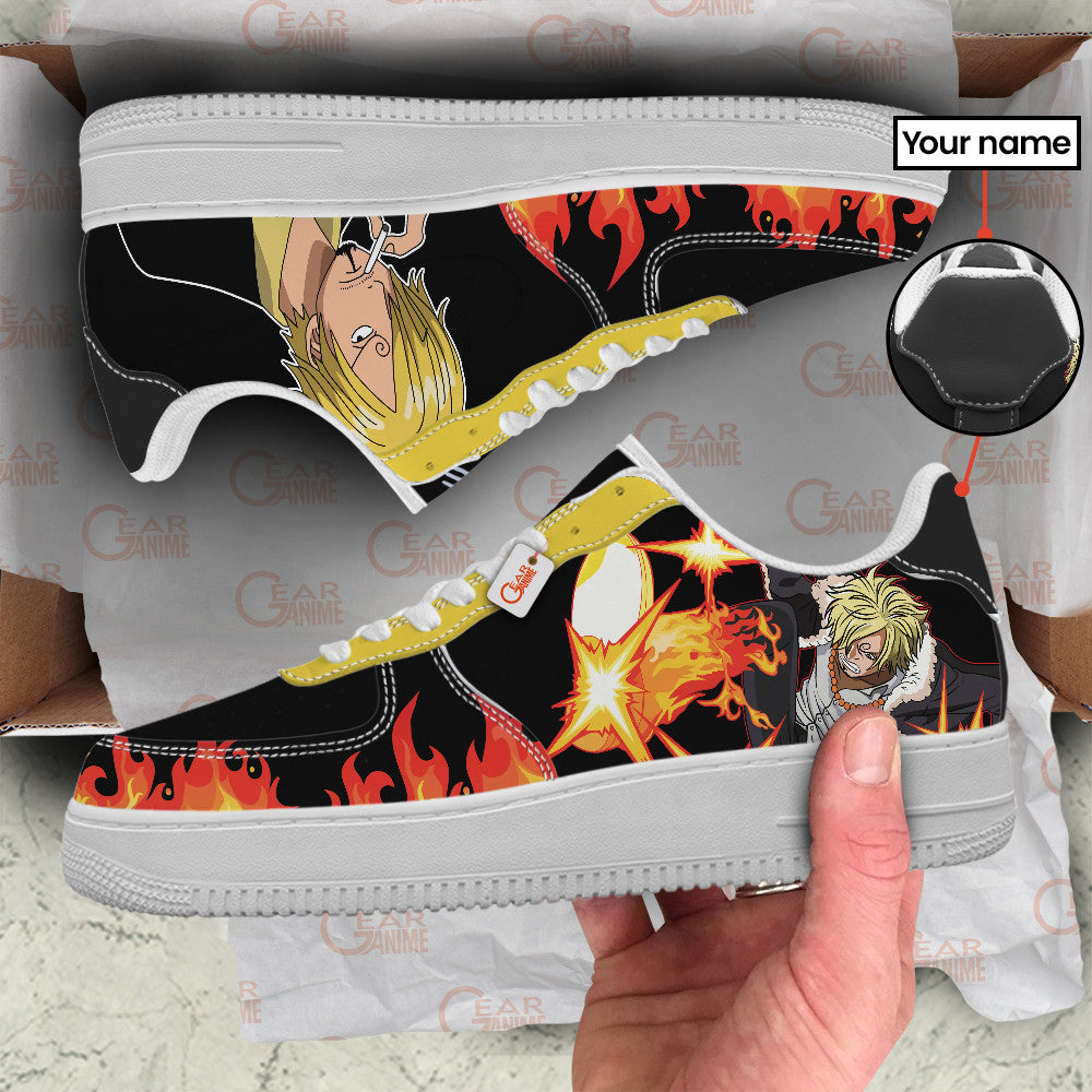 Baskets Anime Vinsmoke Sanji Personalized en Cuir Chaussures Basses Unisexes Anime Manga