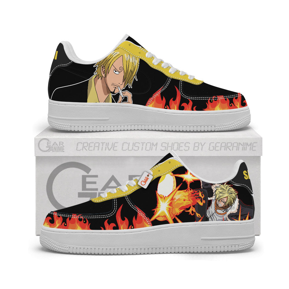 Baskets Anime Vinsmoke Sanji Personalized en Cuir Chaussures Basses Unisexes Anime Manga