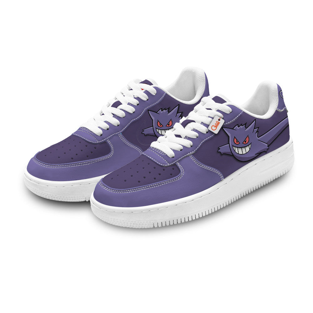 Baskets Anime Gengar Personalized en Cuir Chaussures Basses Unisexes Anime Manga