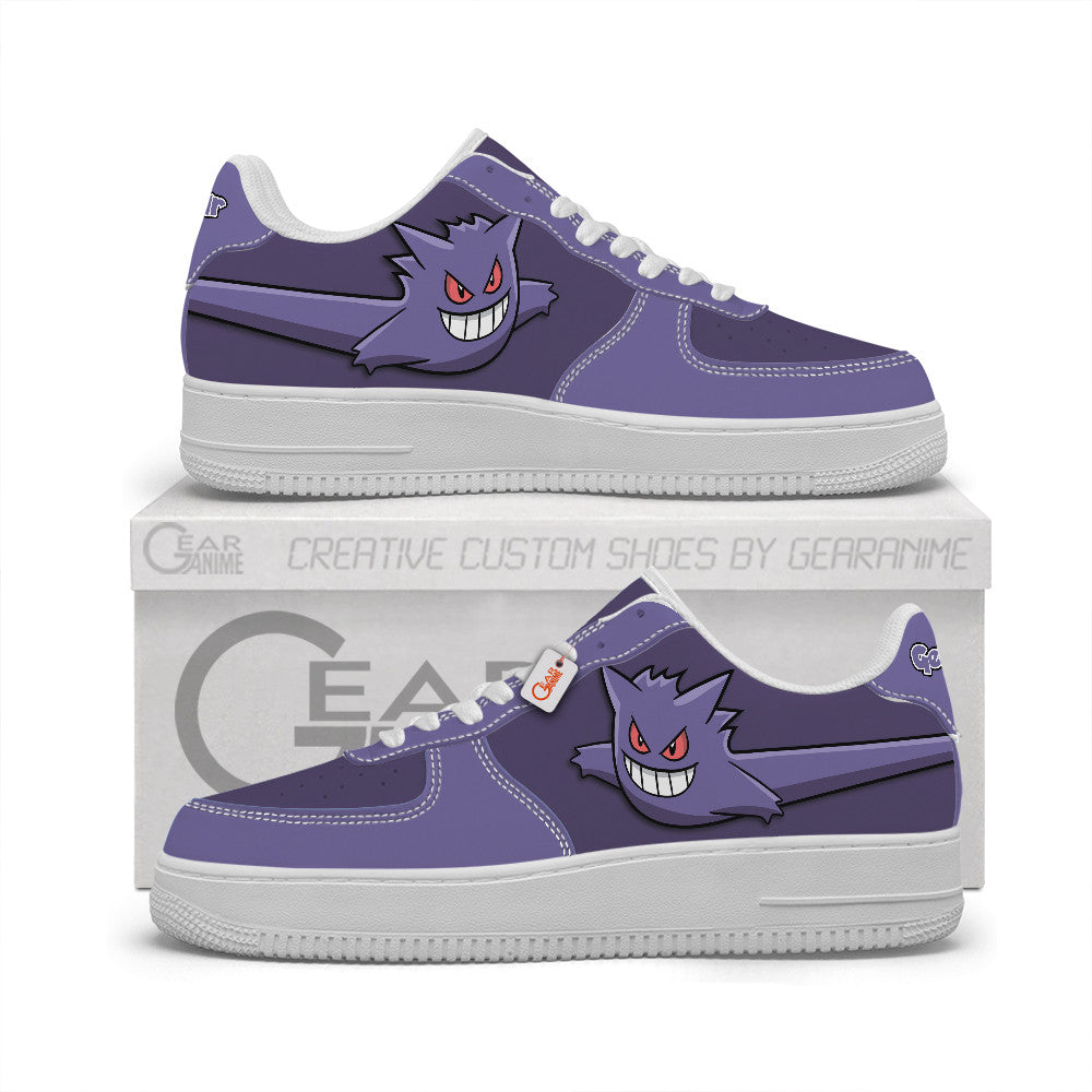 Baskets Anime Gengar Personalized en Cuir Chaussures Basses Unisexes Anime Manga