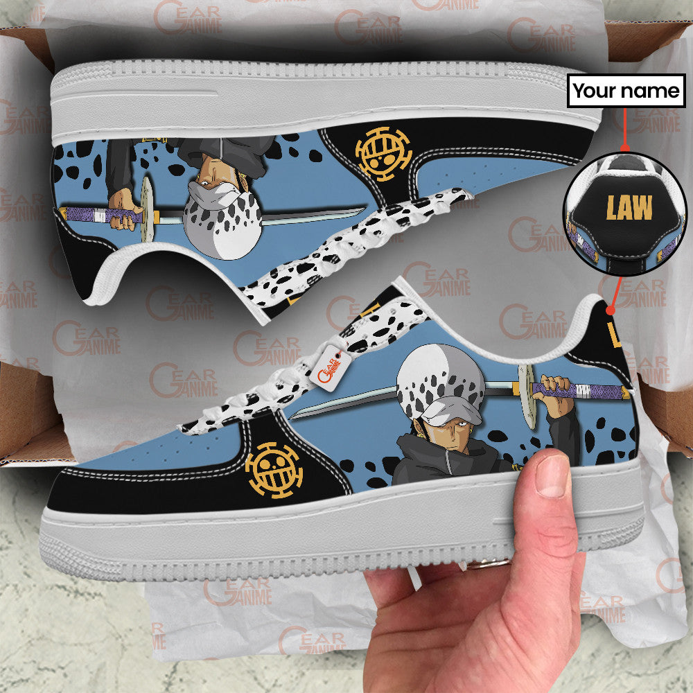 Baskets Anime Trafalgar D. Law Personalized en Cuir Chaussures Basses Unisexes Anime Manga