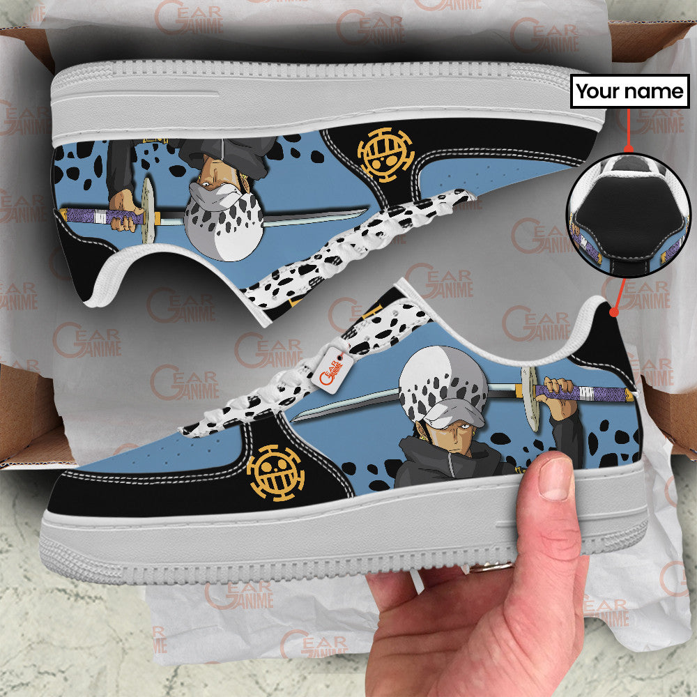 Baskets Anime Trafalgar D. Law Personalized en Cuir Chaussures Basses Unisexes Anime Manga