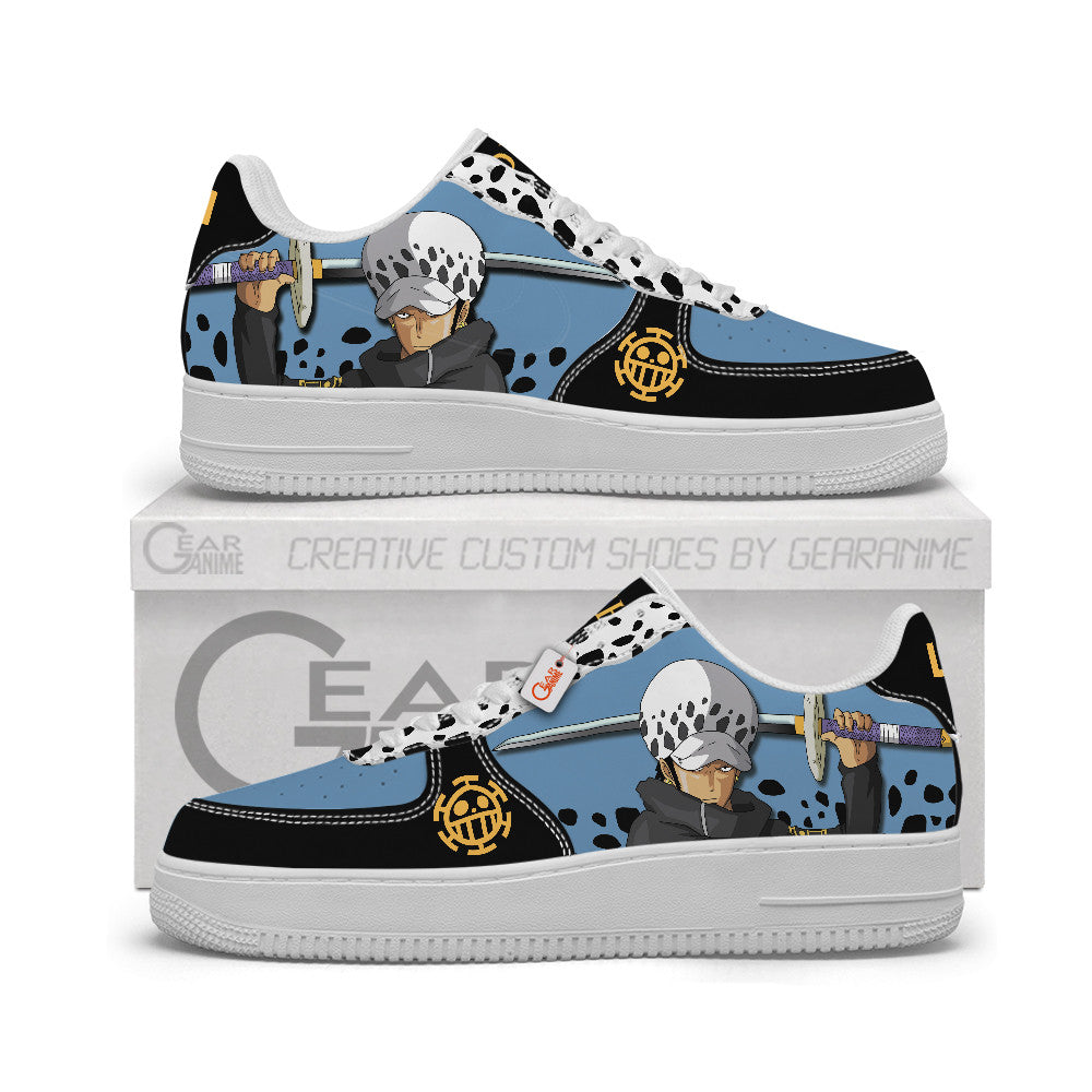 Baskets Anime Trafalgar D. Law Personalized en Cuir Chaussures Basses Unisexes Anime Manga