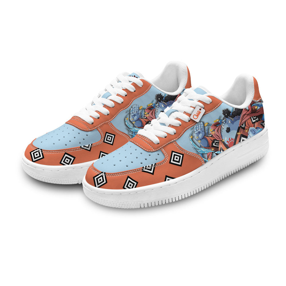 Baskets Anime Jinbe Personalized en Cuir Chaussures Basses Unisexes Anime Manga