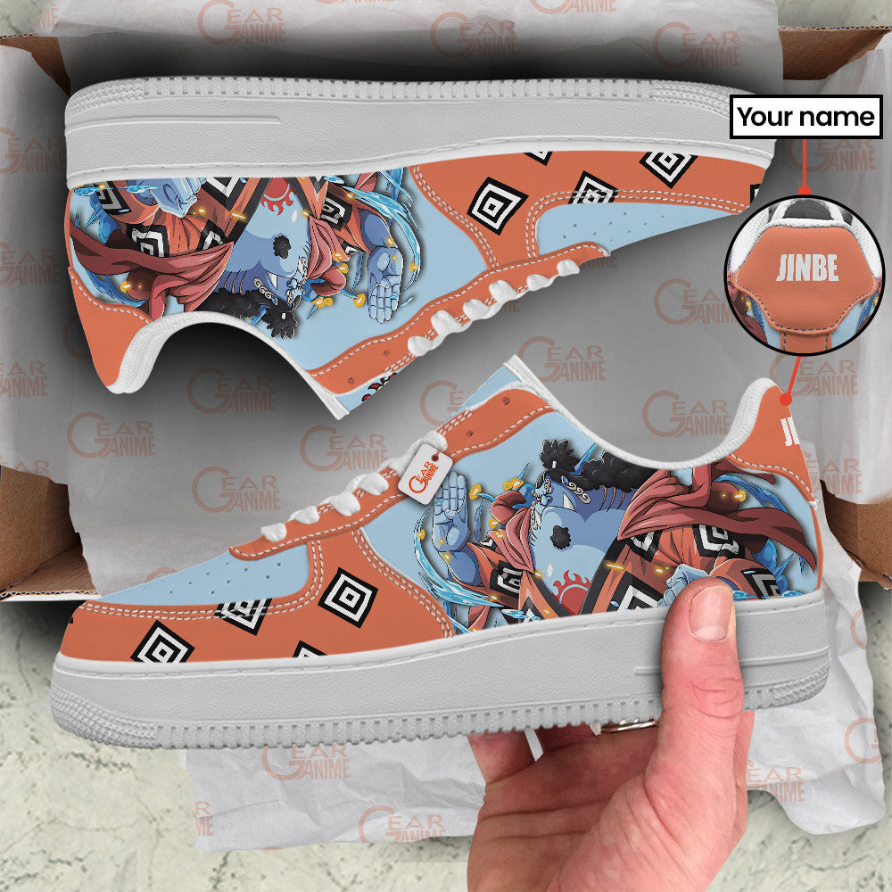 Baskets Anime Jinbe Personalized en Cuir Chaussures Basses Unisexes Anime Manga
